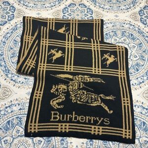 Burberry Black and Gold Scarf
